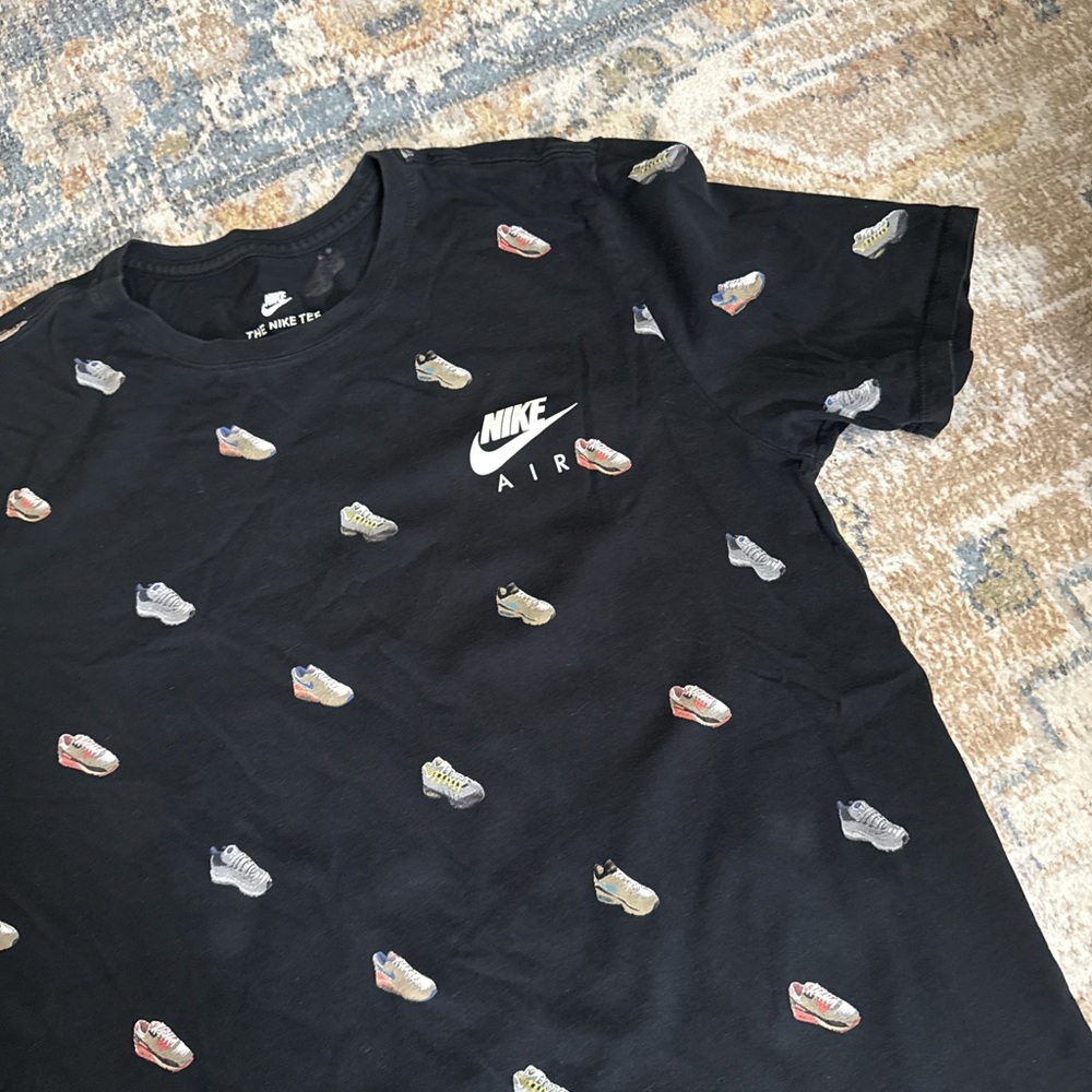 Nike Black Tee with Sneaker Design